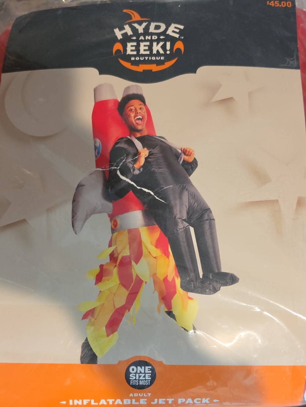 Inflatable Jet Pack Adult Costume - Black & Red